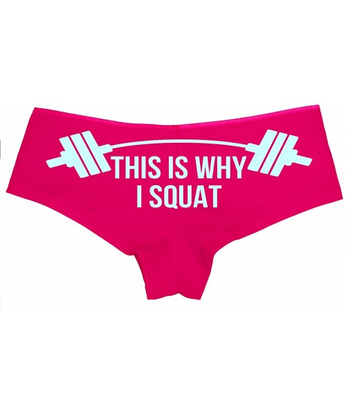 Panties This is Why I Squat Show Off Ass Fitness Booty Short Panties - Baby Blue - CJ18LTMMEIY