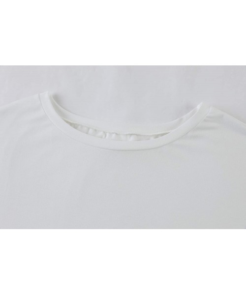 Sets Womens Tie Dye Printed Sweatshirts One Shoulder Long Sleeve Round Neck Casual Pajamas Loungewear - Yy White - CF19DZATXUS