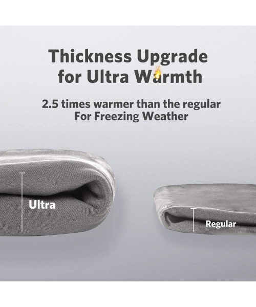 Thermal Underwear Womens Thermal Underwear Fleece Lined Long Johns Set Ultra Soft Base Layer - Grey - CP1930SWI79