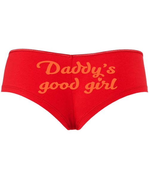 Panties Daddys Good Girl Cute Sexy Red Boyshort Panties DDLG BDSM CGLG - Orange - CZ18SW296X7