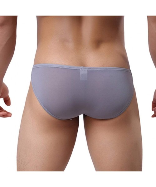 G-Strings & Thongs Bulge Pouch Hipster for Men-Sexy Elephant Nose Bikini Ice Silk Briefs Low Rise Triangle Underwear Stretch ...