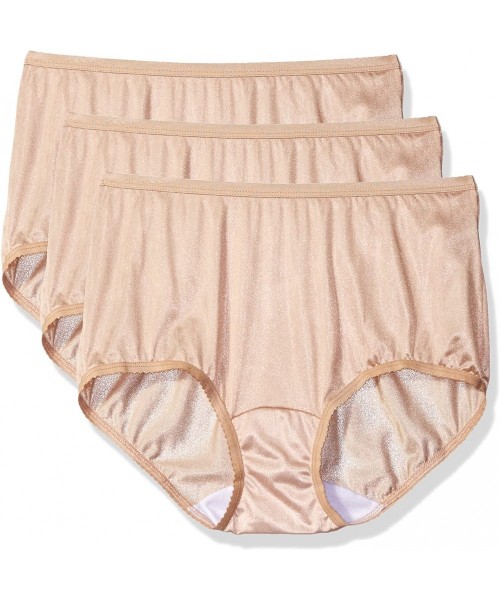 Panties Women's Panties-Nylon Modern Brief (3 Pack) - Nude - CR12EB7ULGH