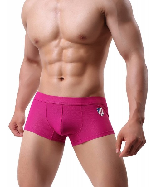 Boxer Briefs Men's Tight Boxer Shorts Brief-Style Underpants B1168 - Red - CD18GGUZKIO