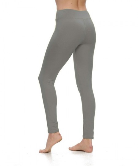 Thermal Underwear Women's Stretch Fleece Lined Warm Thermal Underwear Bottoms Leggings - Dark Grey - CK193ZRI565