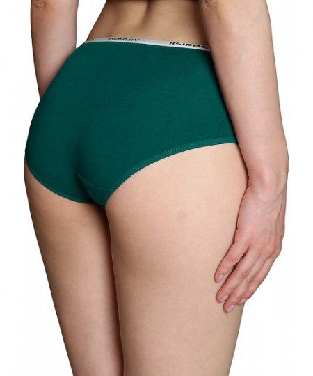 Panties Womens Underwear Hipster Panties Cotton Low Rise Briefs Pack of 6 - Dark - C918NU74564