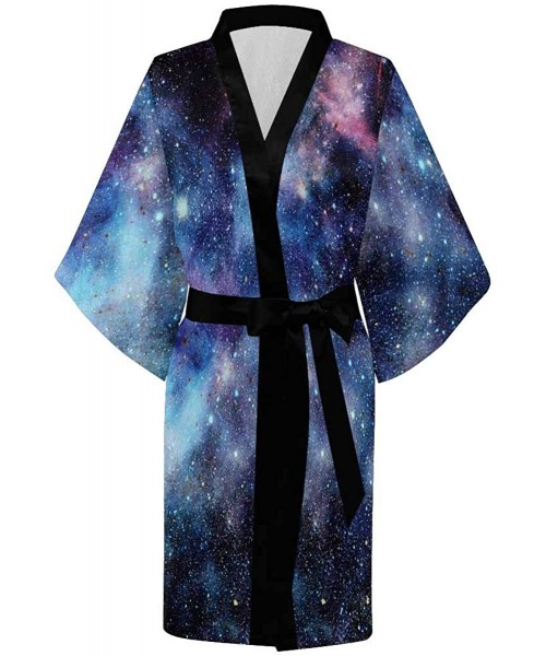 Robes Custom Galaxy Nebula Women Kimono Robes Beach Cover Up for Parties Wedding (XS-2XL) - Multi 5 - C3190AU7L2L