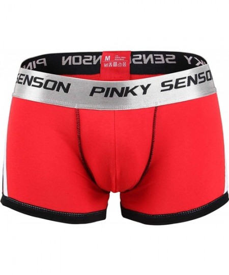Boxer Briefs Mens Underwear Boxer Briefs Short Leg Bamboo Shorts Boxers Underwear Big and Tall - Blk+wht+red - CQ18A8M60QQ