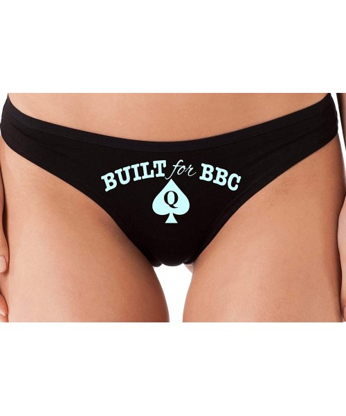 Panties Built for BBC PAWG Queen of Spades QOS Black Thong Underwear - Baby Blue - CH198OUYS86
