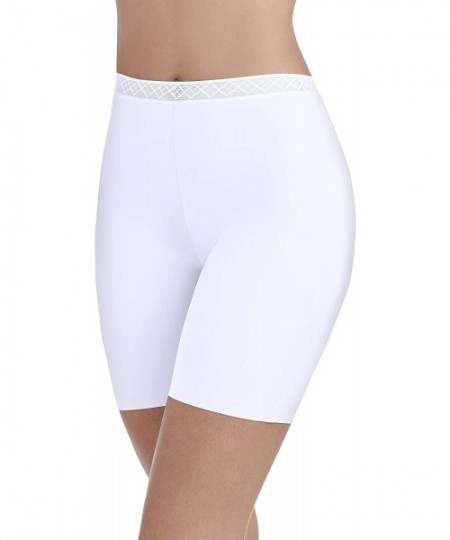 Shapewear Women's Lightweight Smoothing Seamless Slip Short - White Lace - CB194QIOTZ3