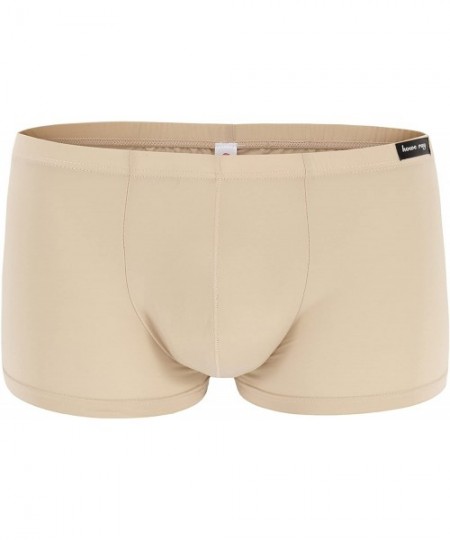 Boxer Briefs Mens Sexy Underwear Silk Boxer Seamless Briefs Breathable Knickers 3-Pack - White-black-skin Colour - C612NA2RZR4