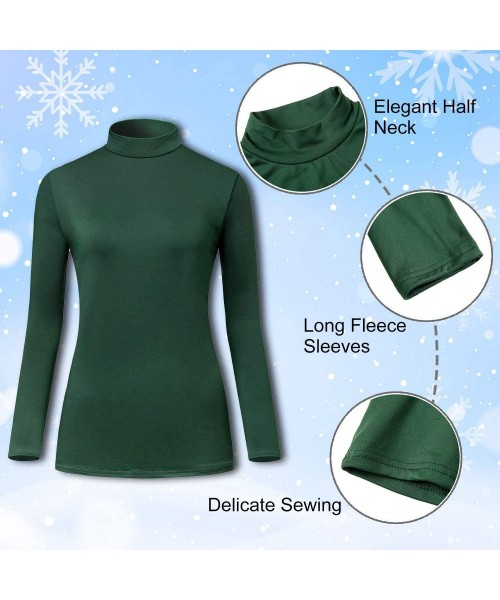 Thermal Underwear Thermal Underwear Mock Turtleneck Tops for Women Pullover Active Workout Shirt Lightweight Base Layer - Moc...