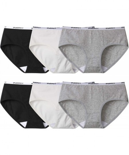 Panties Womens Underwear Hipster Panties Cotton Low Rise Briefs Pack of 6 - 2gray&2white&2black - CJ18S0A9XDI