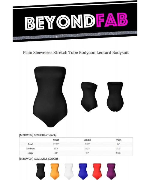Shapewear Women's Plain Sleeveless Stretch Tube Bodycon Leotard Bodysuit - Mustard - CE18S9H9E7S