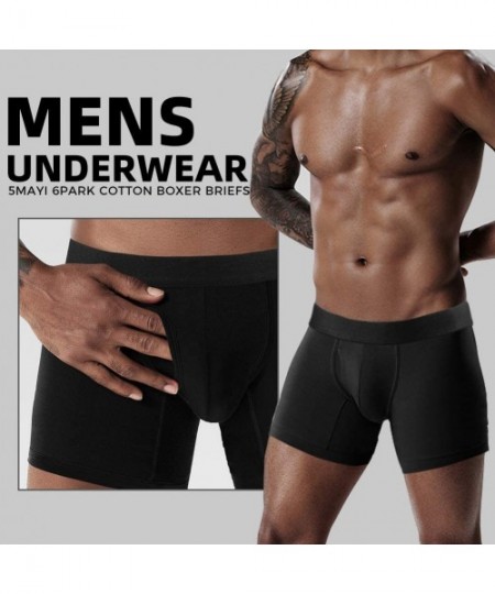 Boxer Briefs Boxer Briefs Mens Underwear Cotton Mens Boxer Briefs Underwear for Men Pack S M L XL XXL - F 7 Pairs Black - CF1...