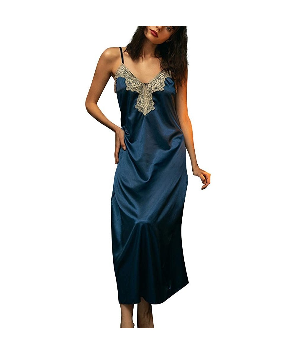 Nightgowns & Sleepshirts Women Nightdress Lace Chemise Mini Teddy Sleepwear Thong Set Panty Sets Sleeveless Long Gown Nightgo...