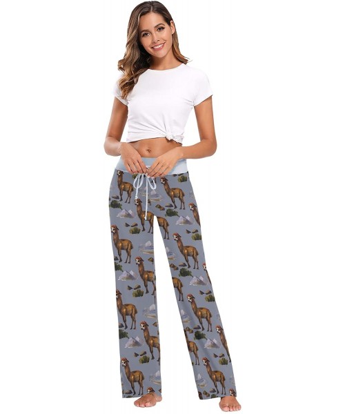 Bottoms Women Pajama Pants Sleepwear Comfy Casual Palazzo Lounge Pants Wide Leg - Color 12 - CN197N9H4EZ