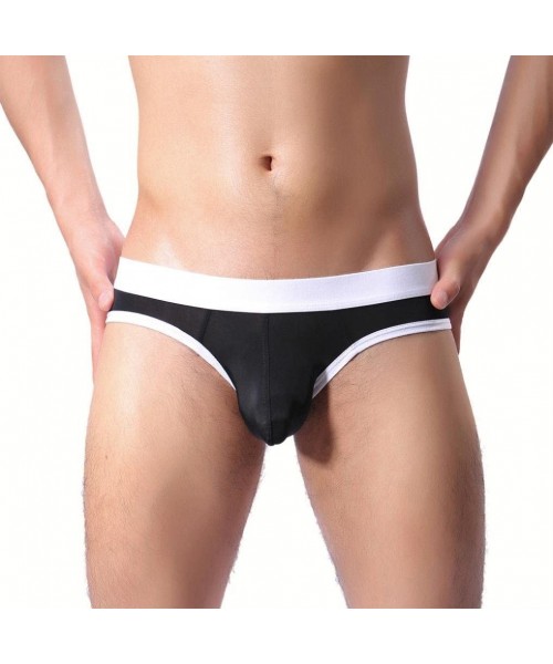 Boxer Briefs Men's Underwear Neartime Hot Sexy Underwear Men Boxer Lace Brief Shorts Underpants - Black - CA1869290AH