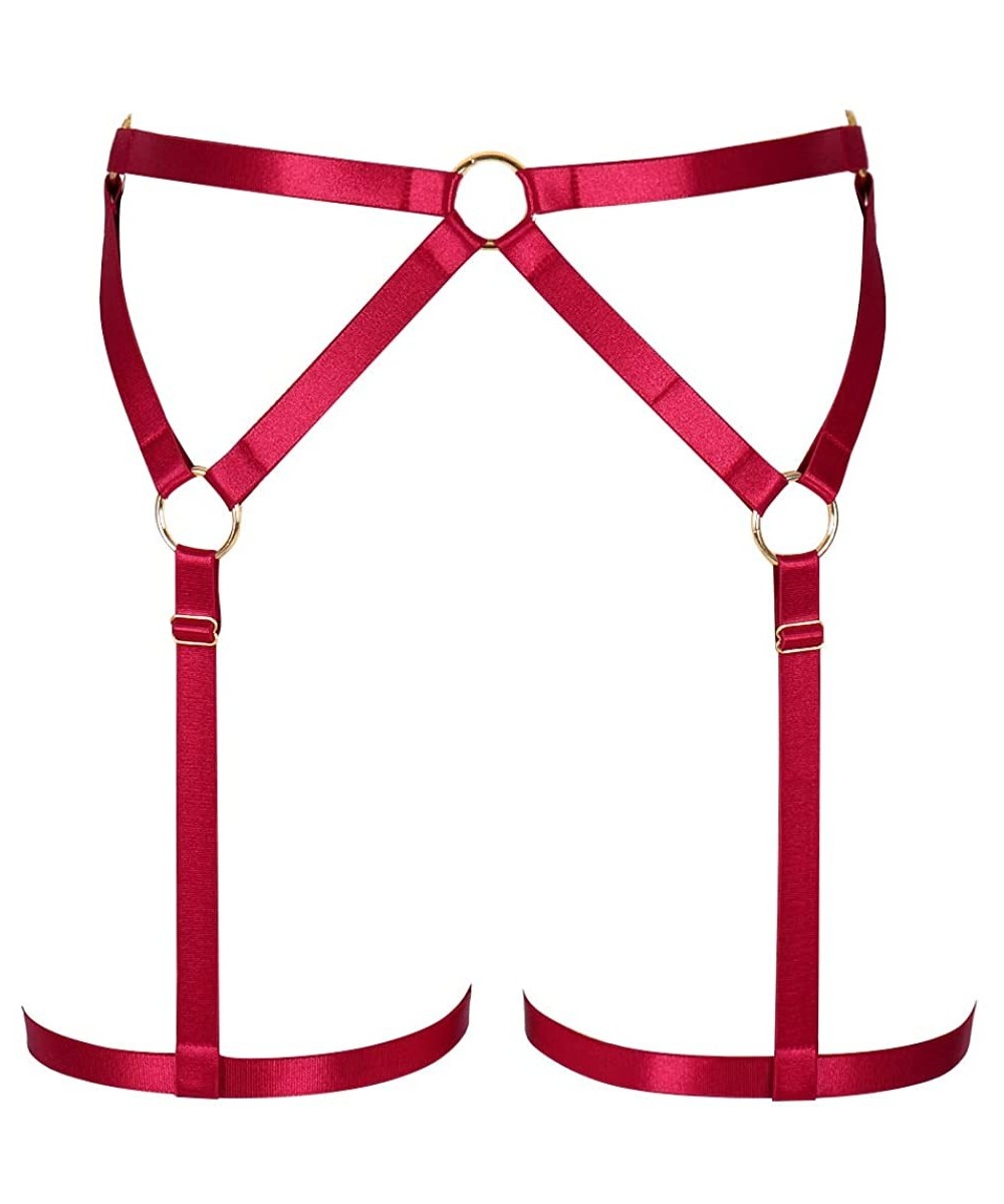 Garters & Garter Belts Women's Body Harness Punk Garter Punk Leg Belt Adjustment high Waist Stockings Body Belt Carnival Danc...