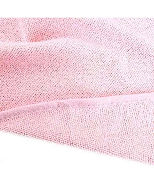 Robes Women Microfiber Bath Towel Sexy Bathrobe Beach Dress 55.1x27.6in Pink - Pink - CE18R8OYODR