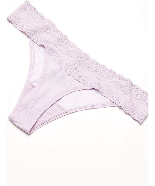 Panties Women's Bliss Perfection Thong - Lilac Frost Stripe Print - CJ18AL45KTK