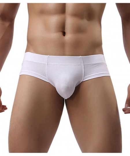 Briefs Men's Stretch Low Rise Cotton Underwear Briefs Pack - 4-pack Mixed Color - C21869E6TEX