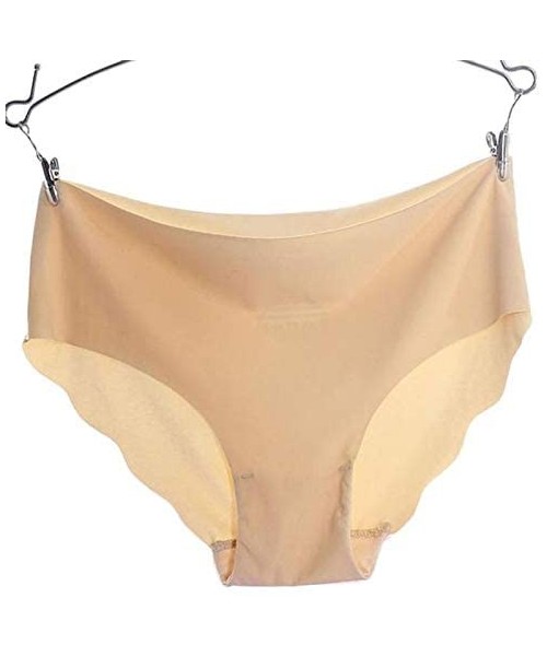 Bustiers & Corsets Soft Underwear Panties Women Invisible Underwear Thong Cotton Spandex Gas Seamless Crotch - Khaki - CG18W8...