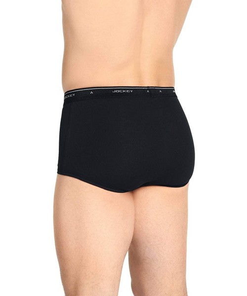 Briefs Men's Underwear Classic Full Rise Brief - 6 Pack - Black - CW18GQNA27X