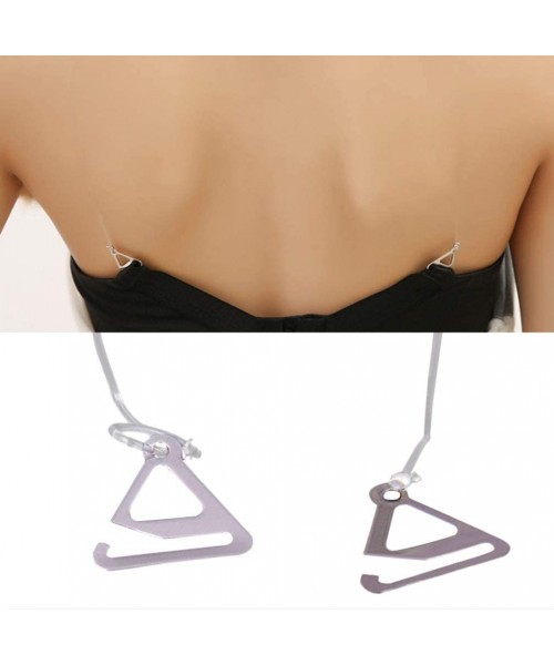 Accessories 2 Pairs Bra Strap Invisible Clear Bra Back Straps Replacement Adjustable Elastic Bra Straps Holder - C81939QWCD0