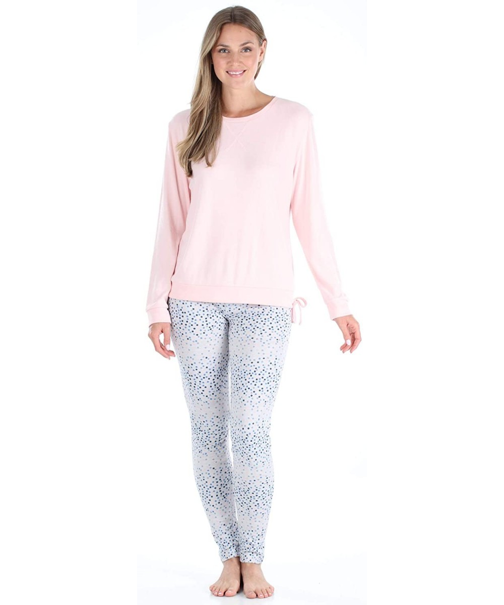 Sets Women's Long Sleeve Top and Pajama Pant Set - Confetti Dot - C918QY9UYDS
