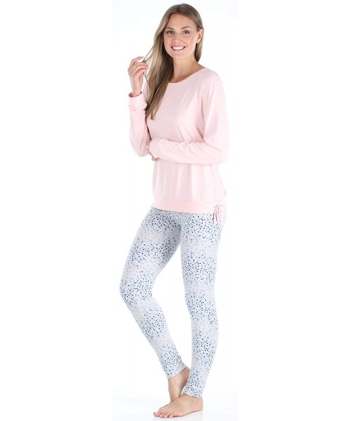Sets Women's Long Sleeve Top and Pajama Pant Set - Confetti Dot - C918QY9UYDS