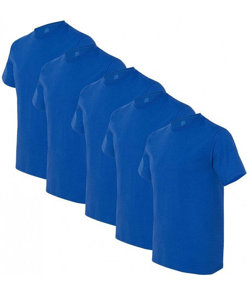 Undershirts Men's Crew-Neck T-Shirt 5-Pack - Royal Blue - CA126FR2R0J