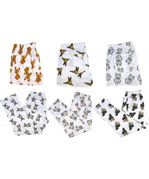 Sets BLACK LABRADOR dog pajama set (top & bottom) with PANTS for women- color white - CC197LADXOS