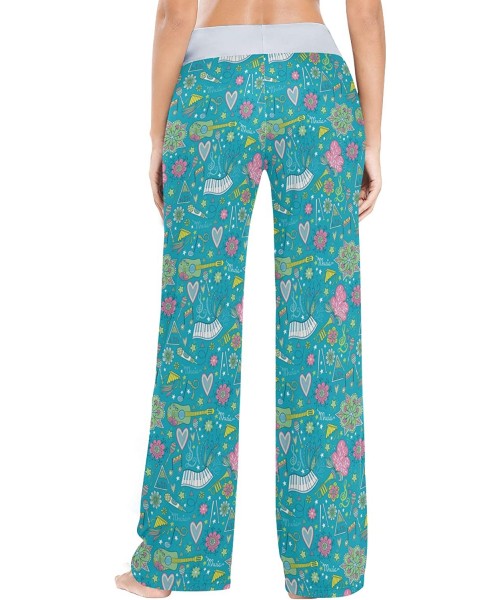 Bottoms Women's Loose Casual Comfy Pajama Pants Drawstring Palazzo Wide Leg Lounge Pants - Color11 - CT197EKNA20