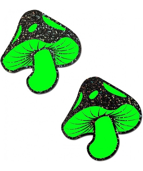 Accessories Rave Pasties - Breast Covers for Lingerie Outfits - Mushroom (Glow in the Dark Green) - CS18C2H46GI
