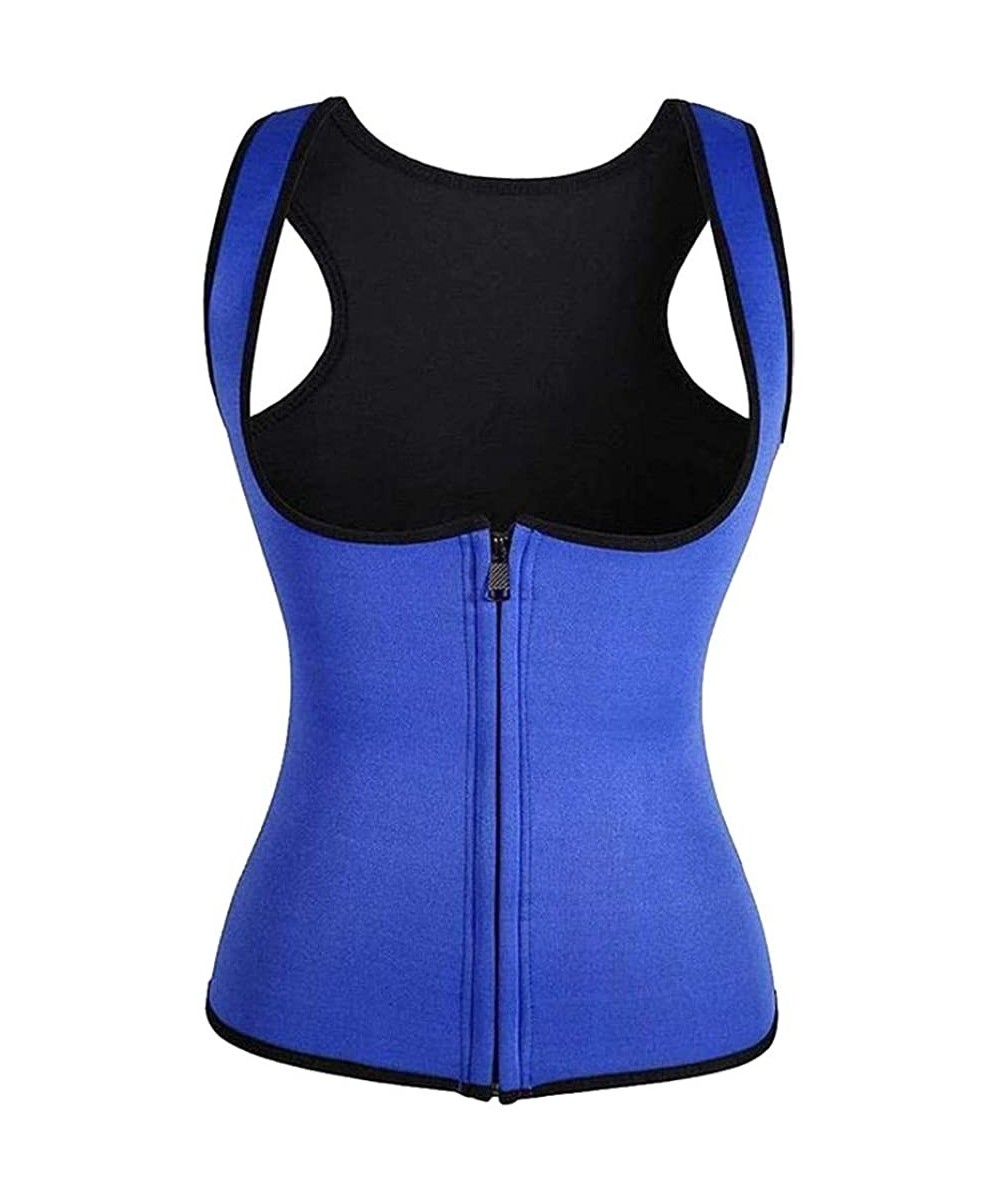 Shapewear Women Solid Sport Body Vest Fitness Corset Waist Trainer Workout Slimming (Size S-XXXL) - Sky Blue - CO196SQSSIX