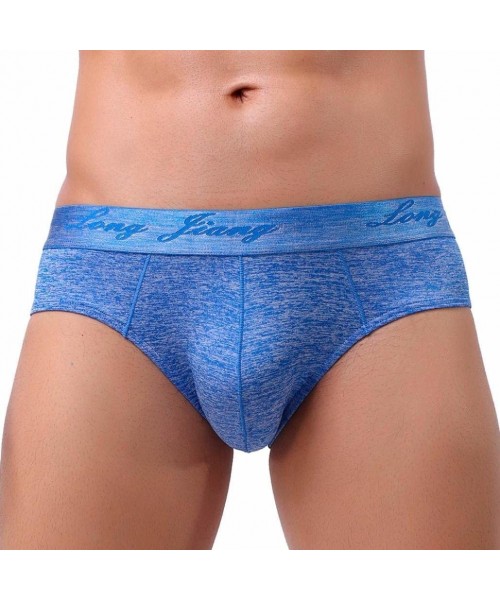 Boxer Briefs Long Jiang Men's Boxer Shorts Sexy Underwear - Blue - CA18CL6YSEU