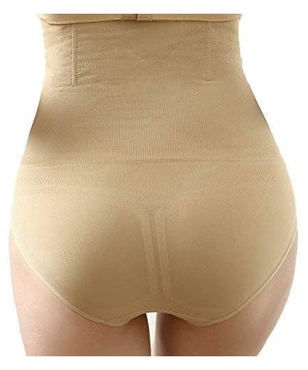 Shapewear Womens High Waist C-Section Recovery Slimming Underwear Tummy Control Panties Pack of 2 - Nude/Nude - CF18INWASEO