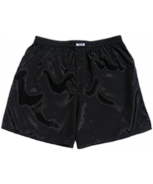 Boxers Black Thai Silk Boxer Shorts Underwear Men Sleepwear (L) - CK11DHG4F7F