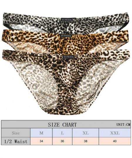Boxer Briefs Men's Boxer Briefs Low Rise Sexy Leopard Print Underwear Man Shorts Underpants - Briefs (Yellow) - C6120SNDDYP