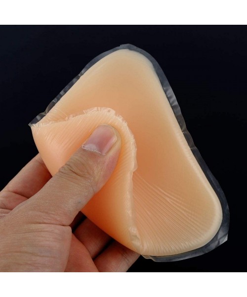 Accessories Waterproof Triangle Silicone Bra Pads Inserts Breast Enhancer for Bikini Padding - Nude - CB197QWCA29