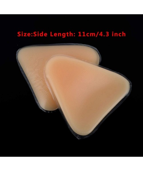 Accessories Waterproof Triangle Silicone Bra Pads Inserts Breast Enhancer for Bikini Padding - Nude - CB197QWCA29