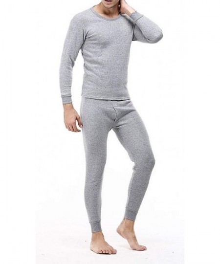 Thermal Underwear Thermal Underwear Underwear Set Slim Top and Bottom with Fleece Lined Grey US M - CW192AUHNYT