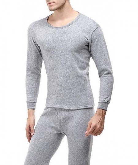 Thermal Underwear Thermal Underwear Underwear Set Slim Top and Bottom with Fleece Lined Grey US M - CW192AUHNYT