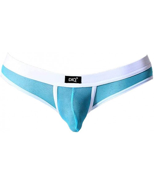 Briefs Sheer Men's Underwear DIQ Men's Air Brief - Azure/White - C411DKH0C0Z