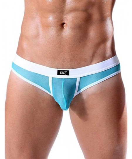Briefs Sheer Men's Underwear DIQ Men's Air Brief - Azure/White - C411DKH0C0Z