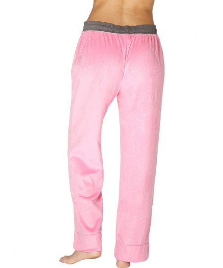 Bottoms Women's Comfy Cozy Plush Sleep Pant - Pink Love - CO18X7YT68C