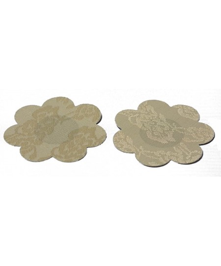 Accessories Nude Flower Lace Overlay Nipple Cover Pasties 5 pair Cute Adhesive Disposable Stickers - C412MH1OBER