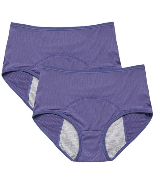 Panties Women Mesh Holes Breathable Leakproof Period Panties Mulit Pack US Size XXS-4XL/11 - Blue-blue - CG12IGYUI8H