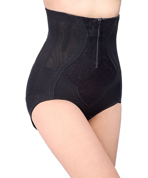 Shapewear Women's Tummy Control Shaper Panty Waist Cincher Girdle Zipper Closure Shapewear - Black - CT18E9O3WTU