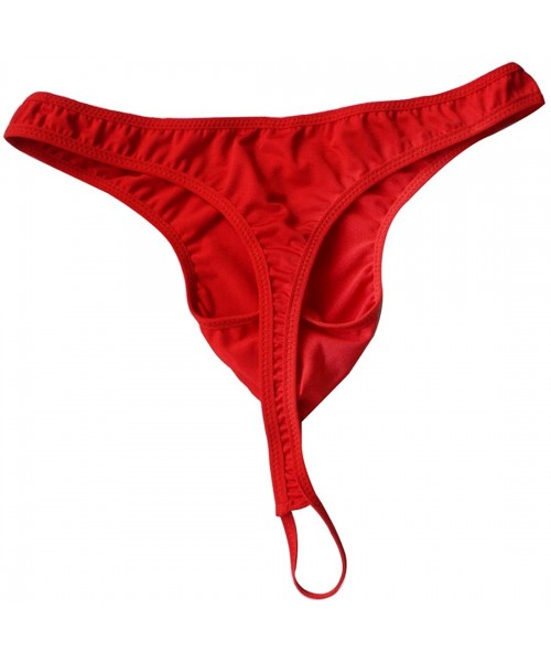 Men's Sexy Pouch Thong Bikini Briefs O-Ring Enhance Jockstrap T-Back ...